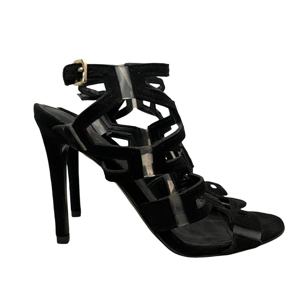 Guess Padton Black‎ Strap Stiletto Heel Sandals 5.5